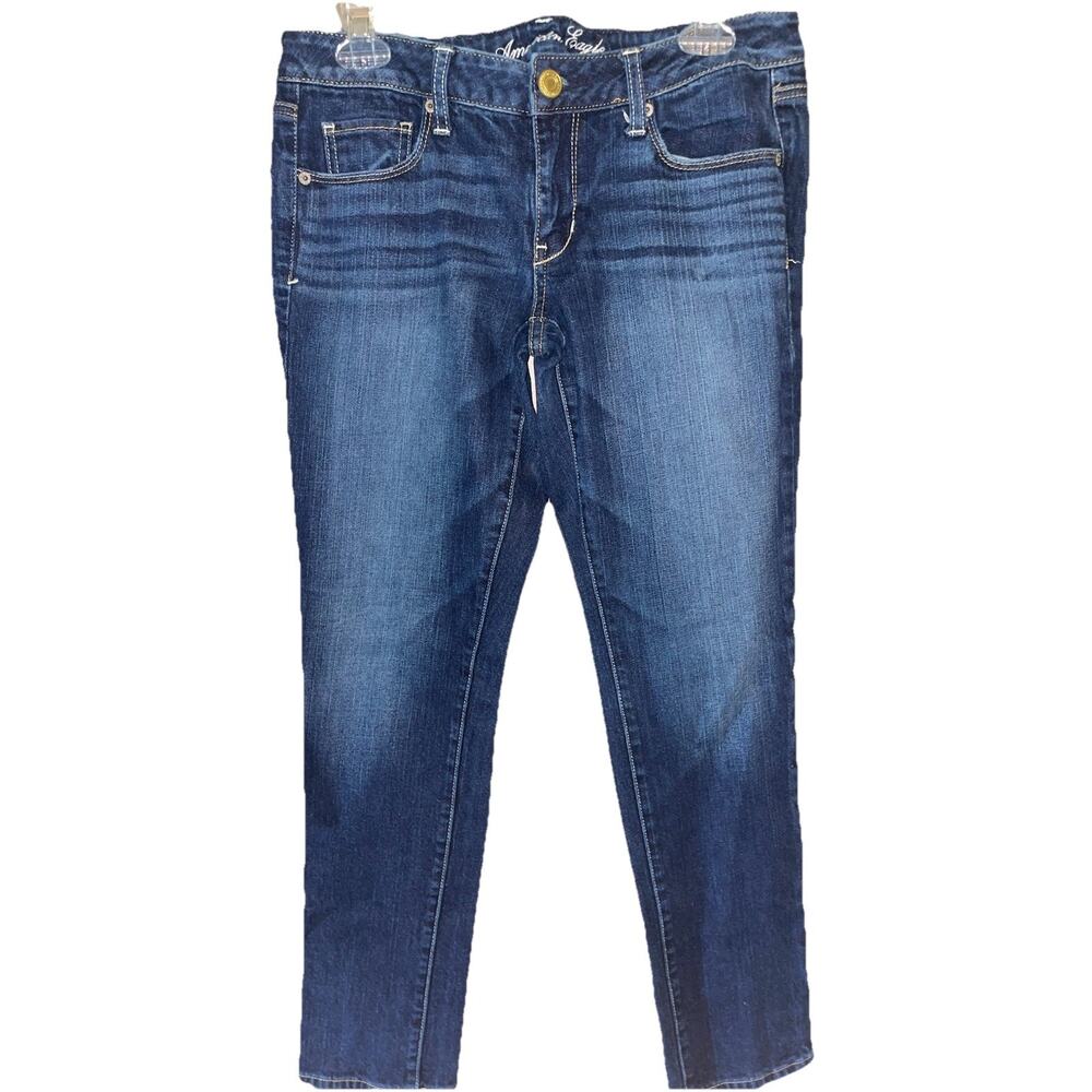 American Eagle Dark Wash Skinny Stretch Jeans Sz 10 Regular Women’s
